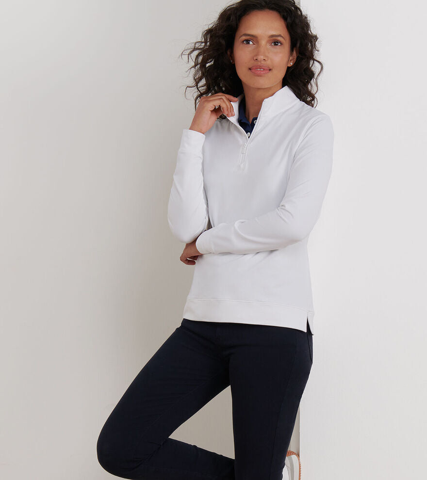 Perth Essential Performance Quarter-zip - White