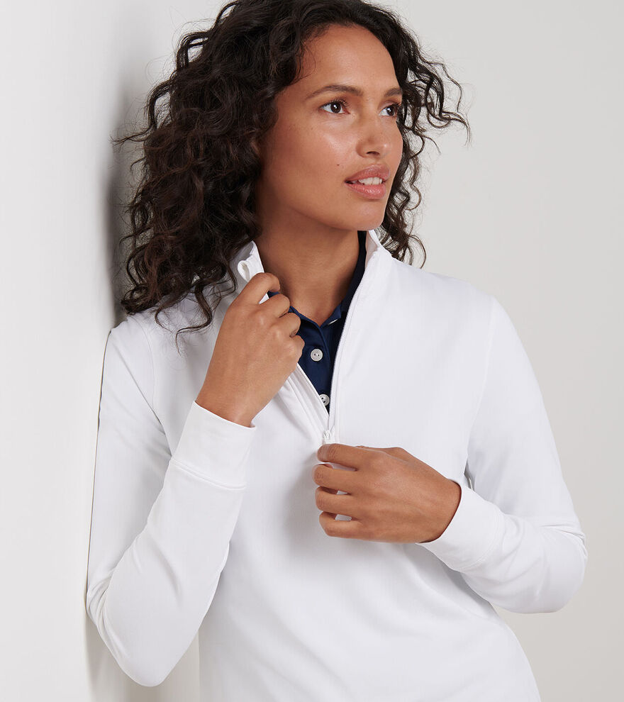 Perth Essential Performance Quarter-zip - White