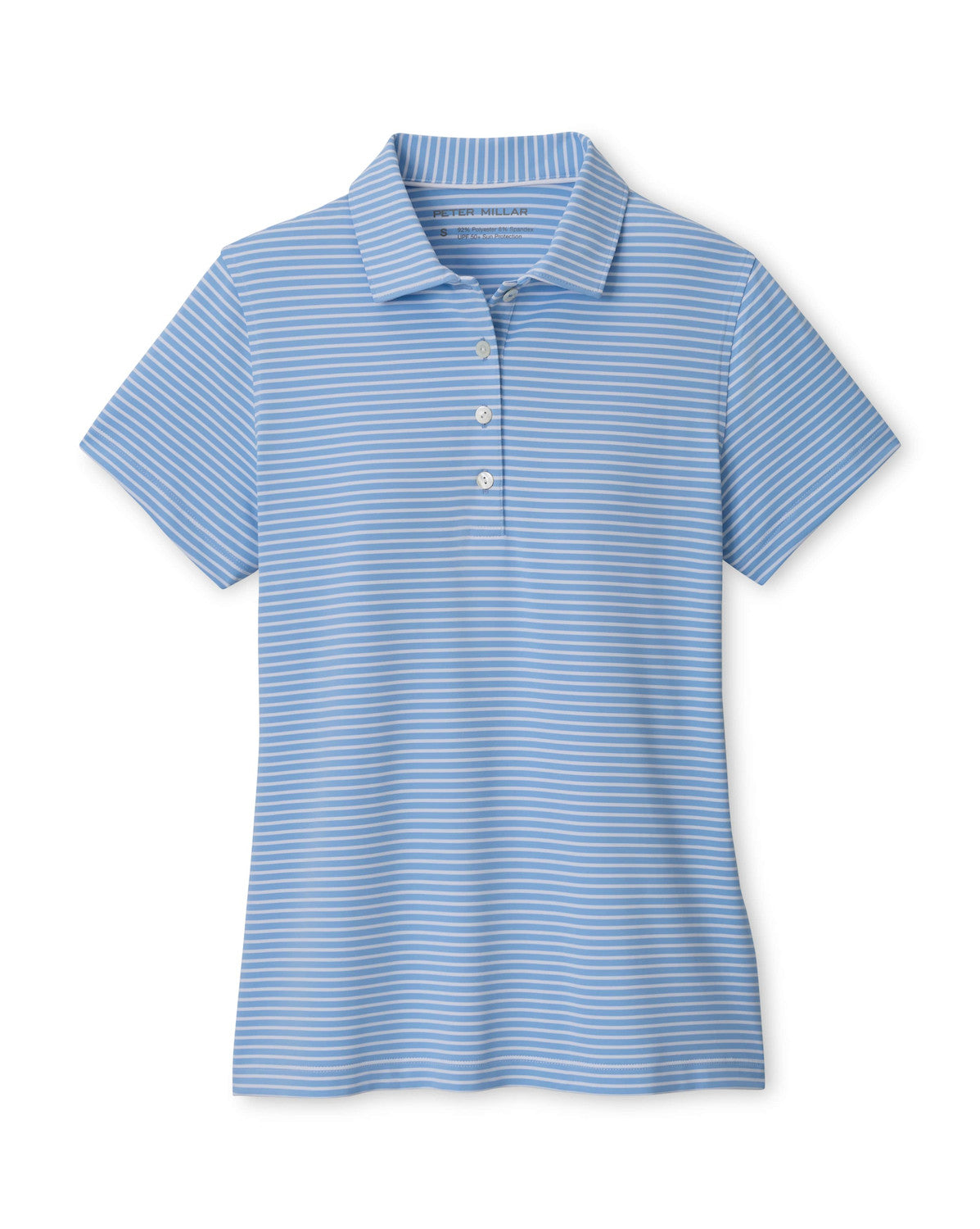 Harbour Stripe Short Sleeve Jersey Polo - Cottage Blue