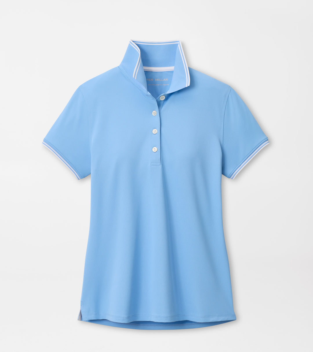 Canterbury Tipped Sport Mesh Short Sleeve Polo - Cottage Blue / White