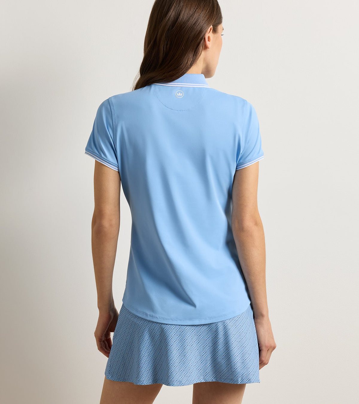 Canterbury Tipped Sport Mesh Short Sleeve Polo - Cottage Blue / White