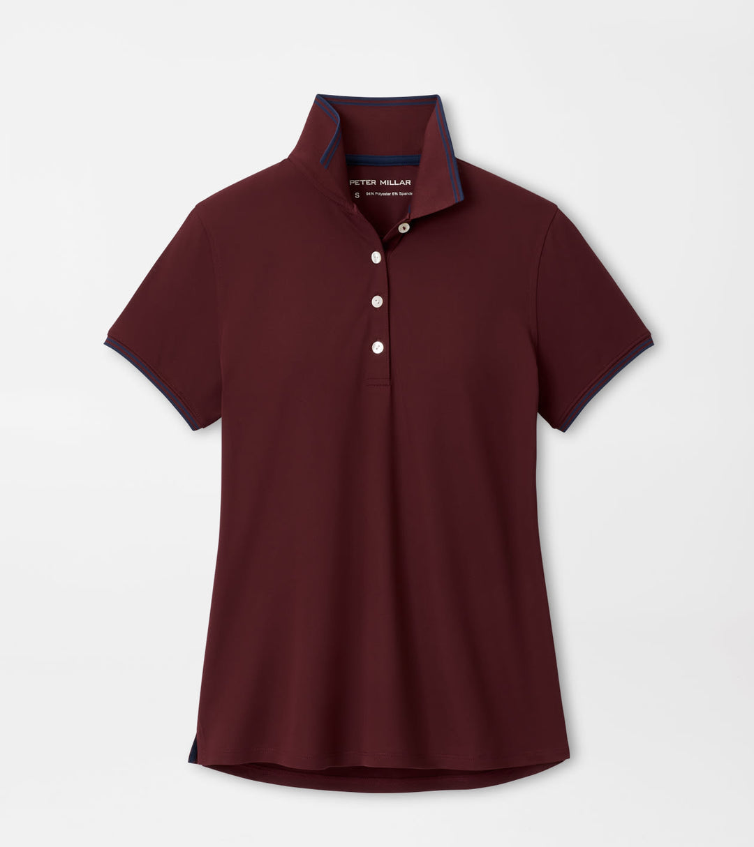 Canterbury Tipped Sport Mesh Short Sleeve Polo - Oxblood / Navy