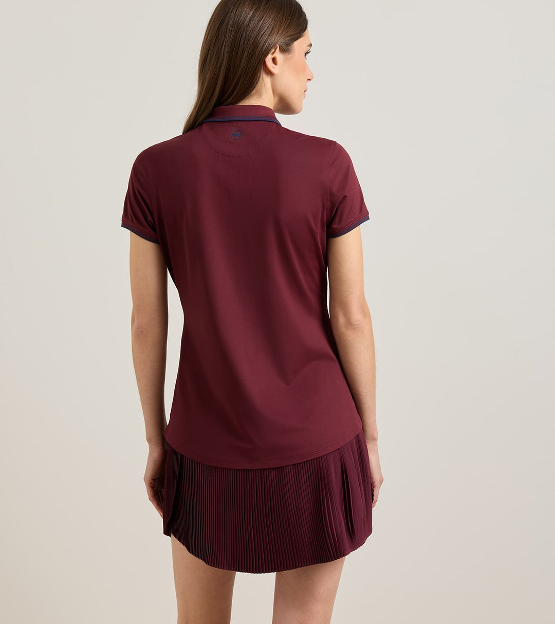 Canterbury Tipped Sport Mesh Short Sleeve Polo - Oxblood / Navy
