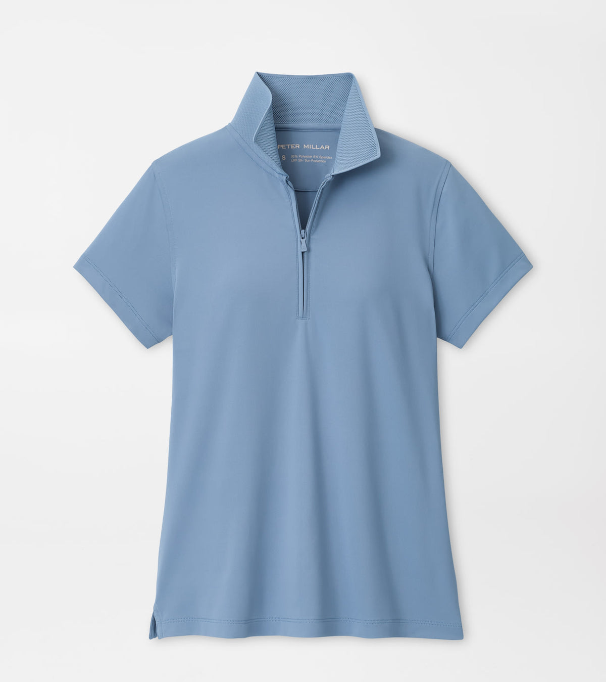 Keswick Zip Neck Short Sleeve Polo - Rainwater