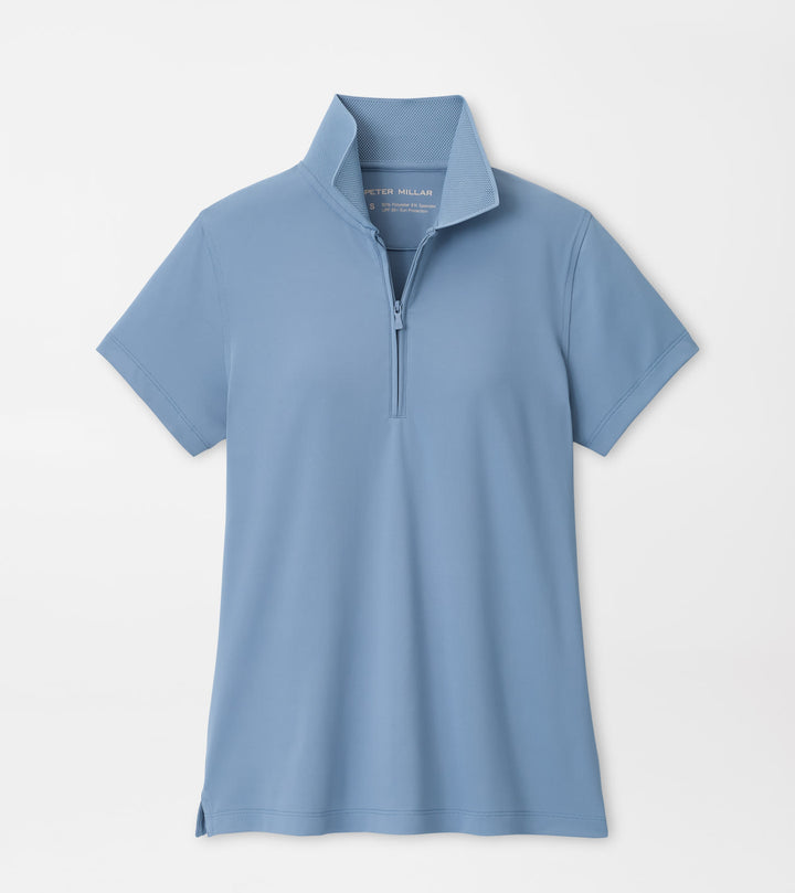 Keswick Zip Neck Short Sleeve Polo - Rainwater