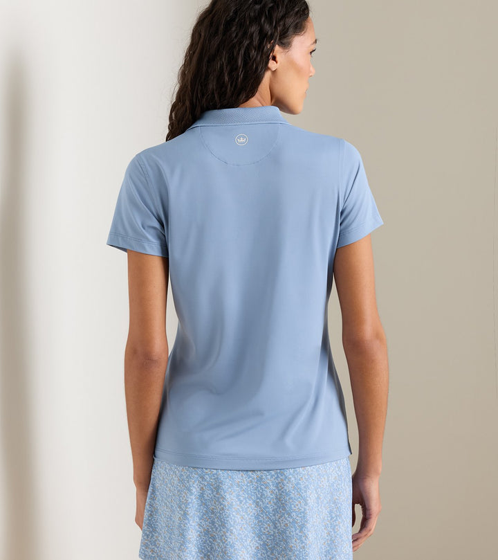 Keswick Zip Neck Short Sleeve Polo - Rainwater