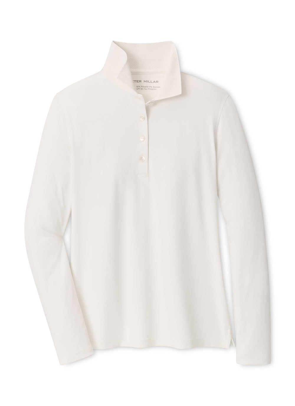 Keswick Long Sleeve Button Polo - Soft White