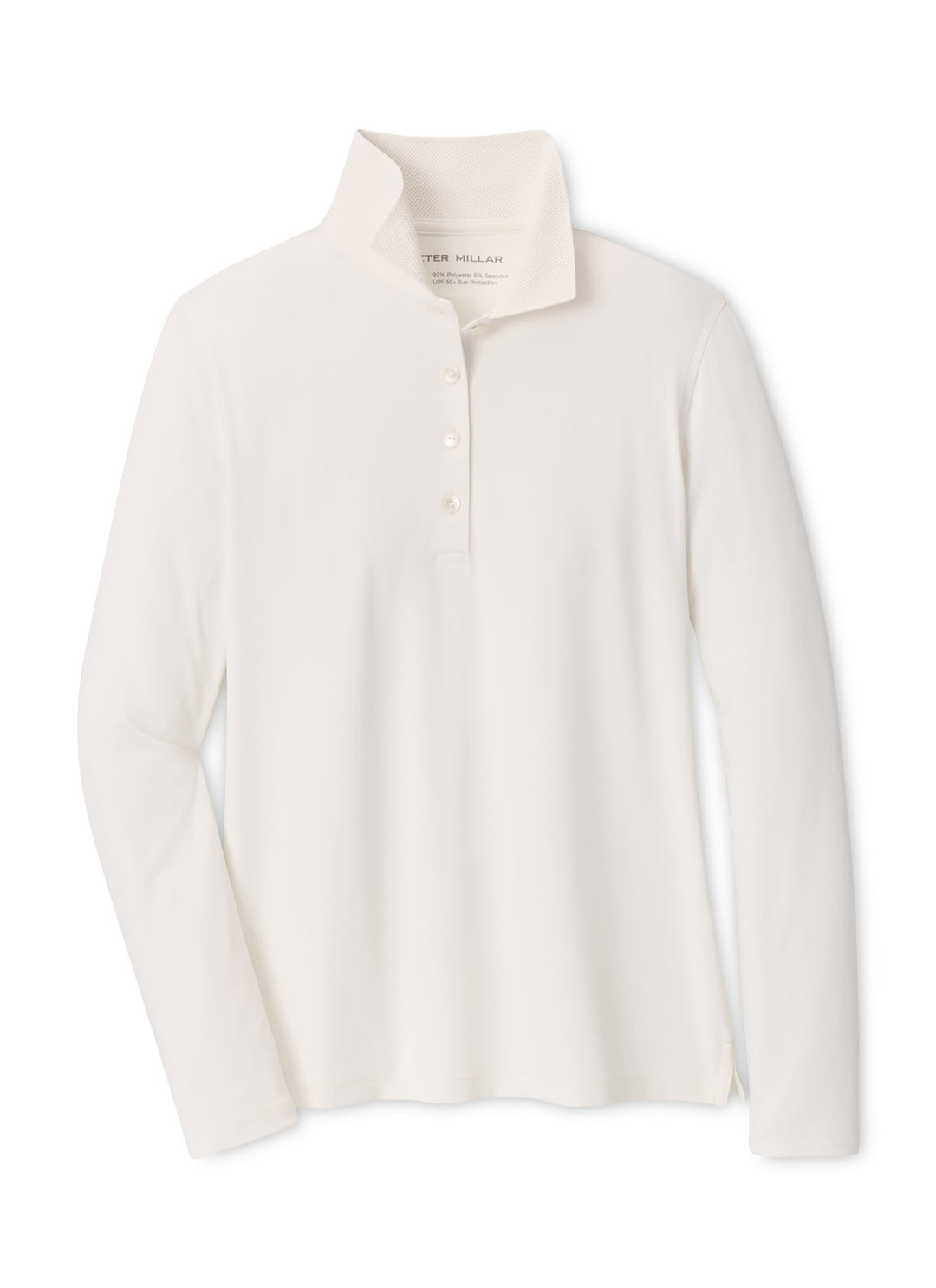 Keswick Long Sleeve Button Polo - Soft White