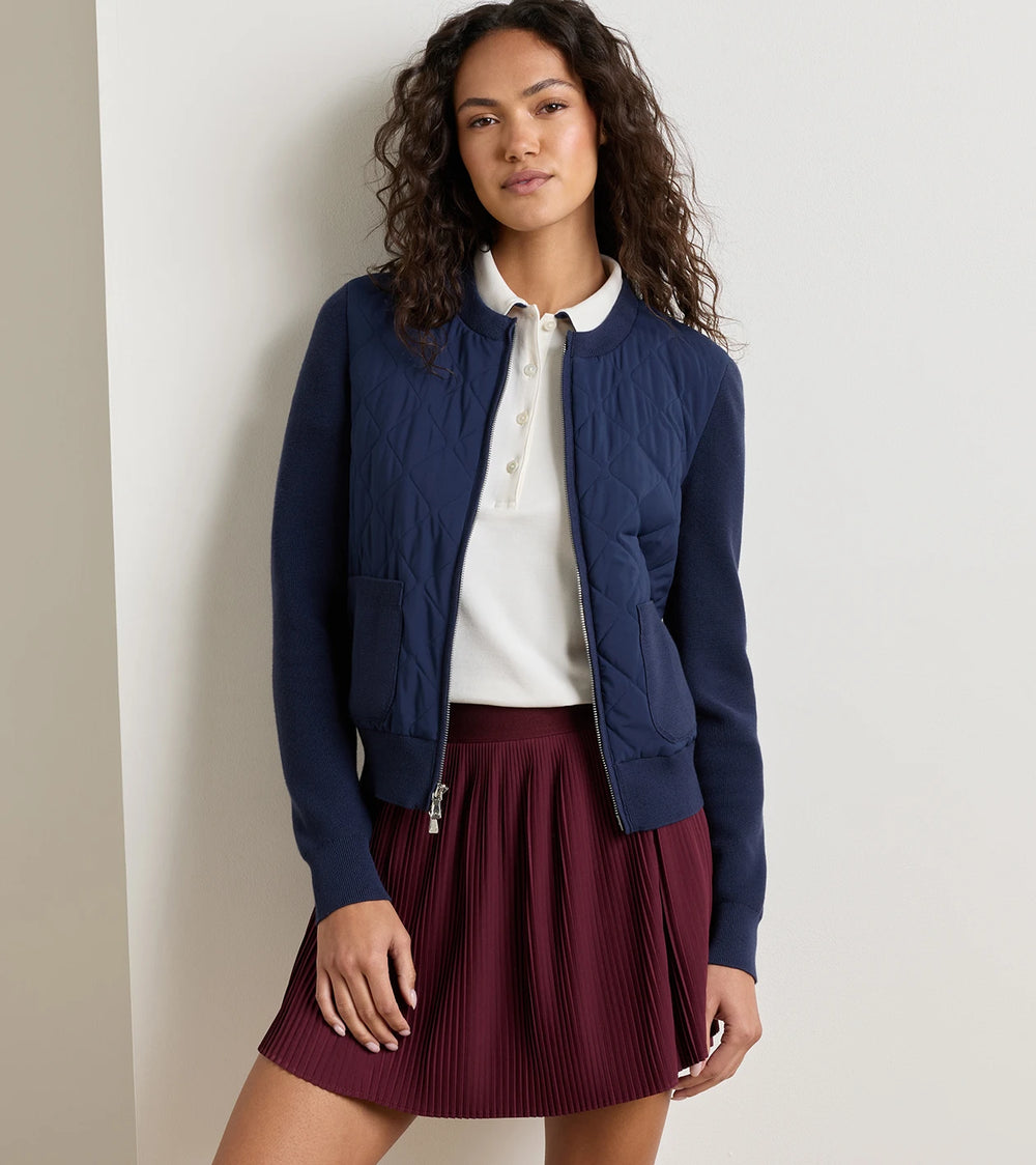 Coolspun Lite Cotton Hybrid Cardigan - Navy