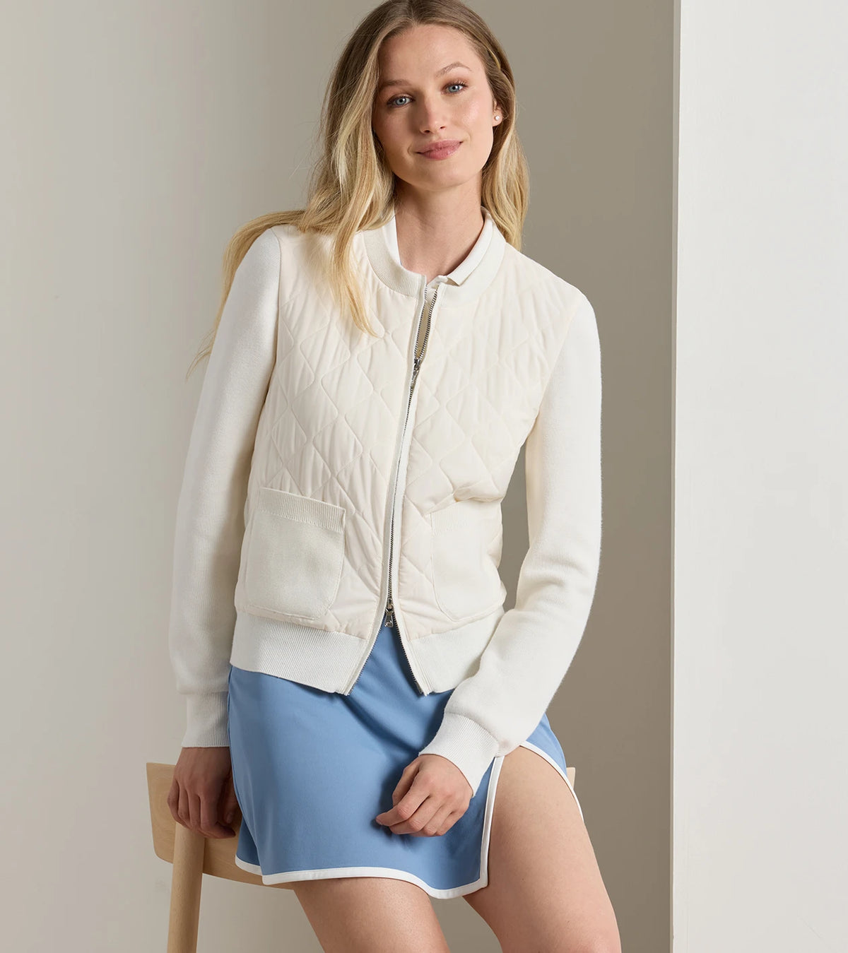 Coolspun Lite Cotton Hybrid Cardigan - Soft White