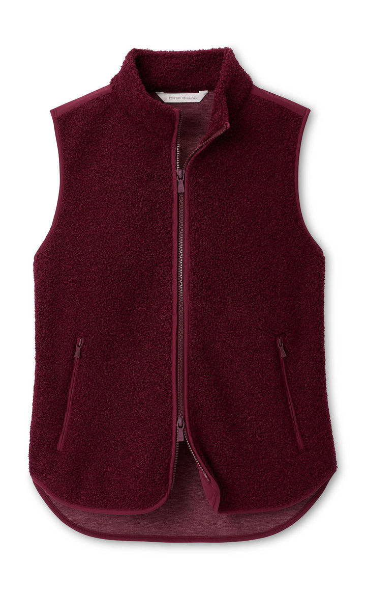 Tilly Bonded Sherpa Vest - Ox Blood