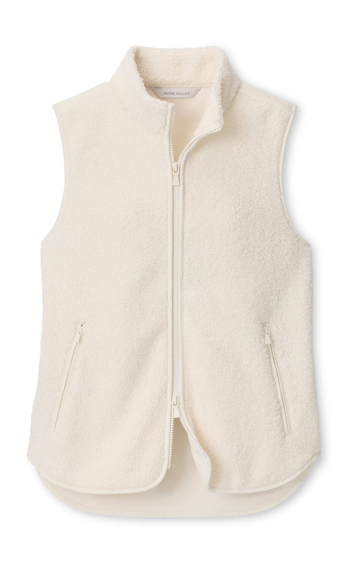Tilly Bonded Sherpa Vest - Soft White