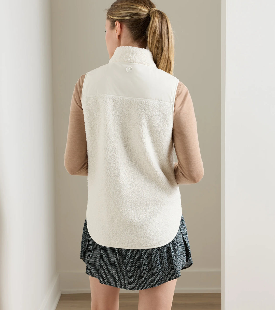 Tilly Bonded Sherpa Vest - Soft White