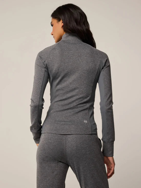 Sequoia Melange Full Zip - Smoke Heather