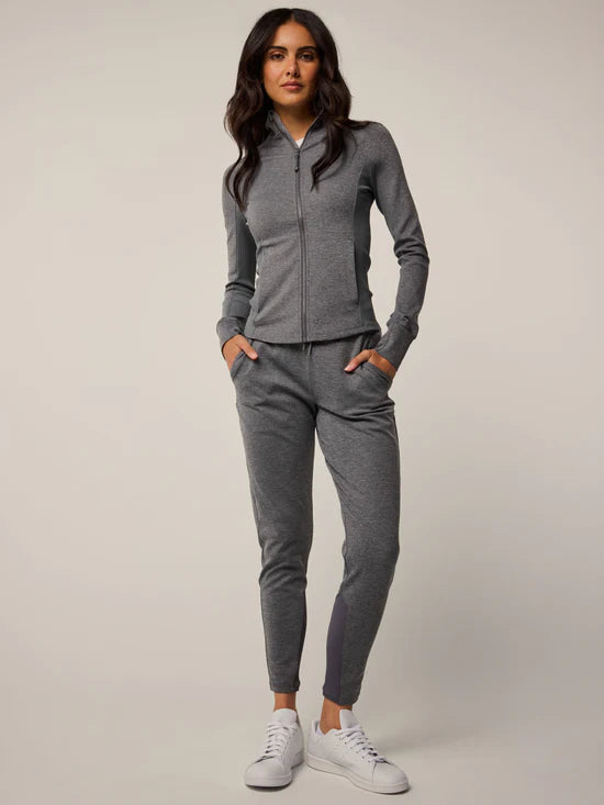 Sequoia Melange Full Zip - Smoke Heather
