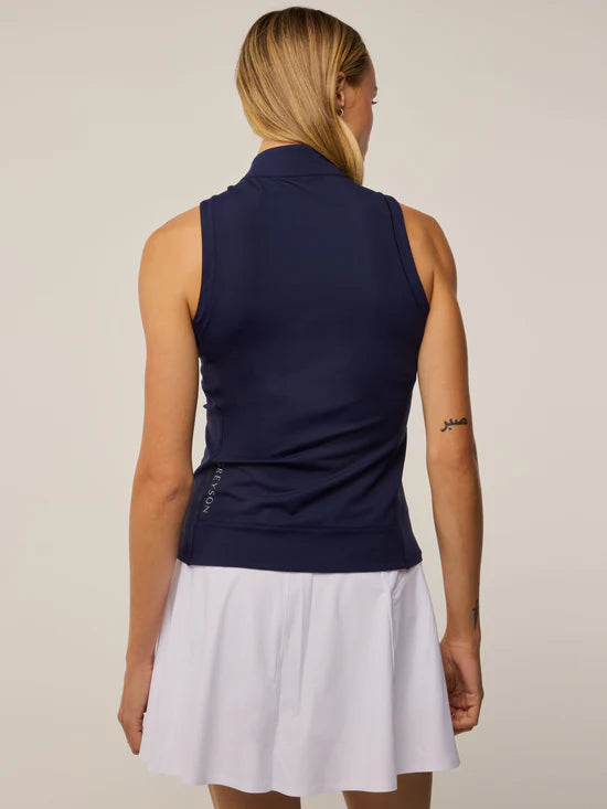 Sleeveless Halley Quarter Zip - Maltese Blue