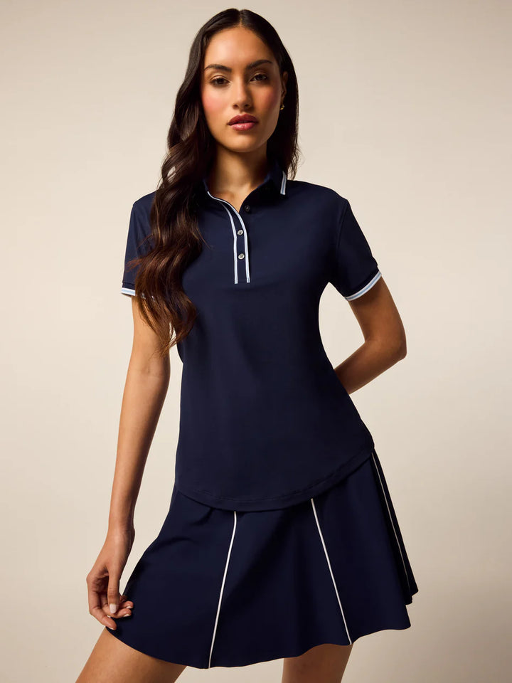 Luxe Scarlett Polo - Maltese Blue