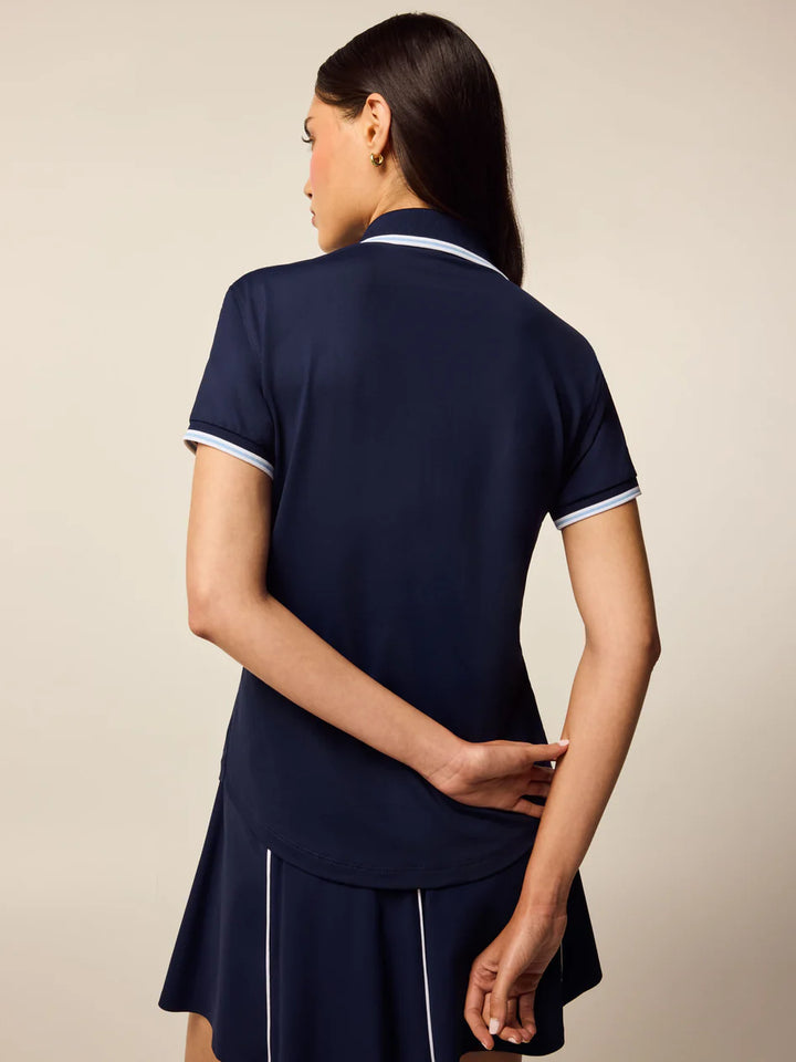 Luxe Scarlett Polo - Maltese Blue
