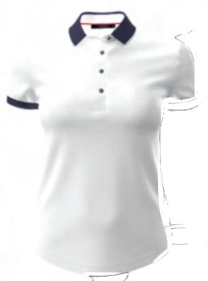 Scarlett Polo w/ Crowley Collar and Cuffs - Arctic