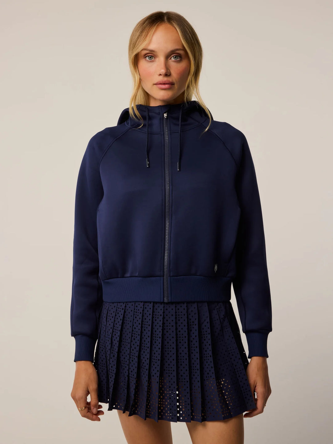 Kristina Full Zip Hoodie - Maltese Blue