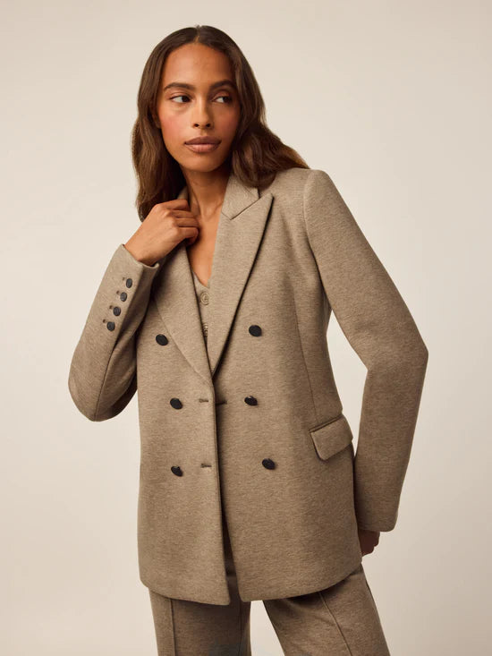 Ojai Double Breasted Blazer - Clay Heather