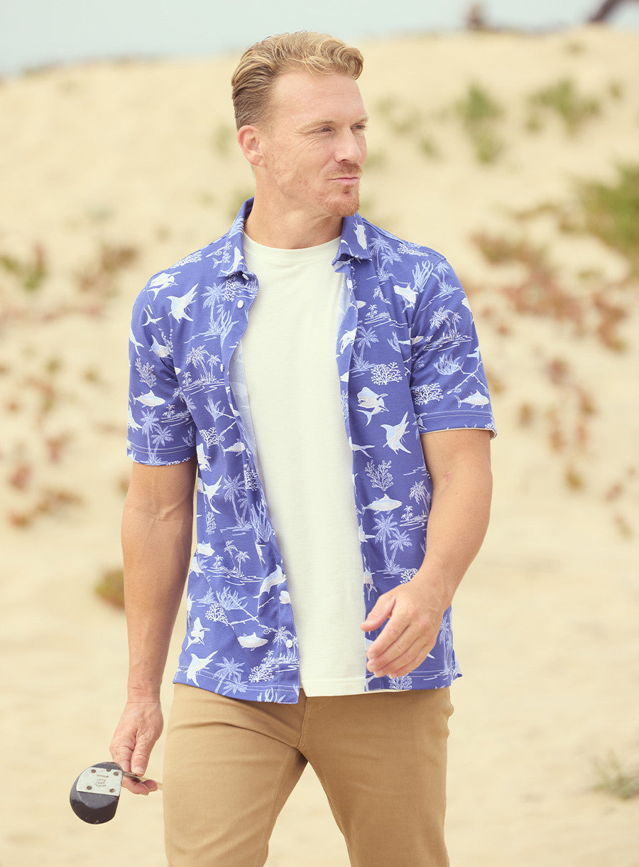 Islamorada Full Button Polo - Skipper