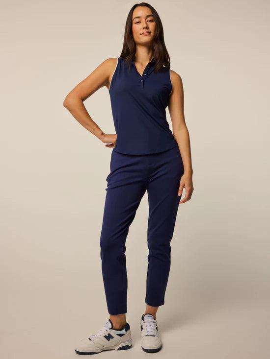 Sleeveless Scarlett Polo - Maltese Blue