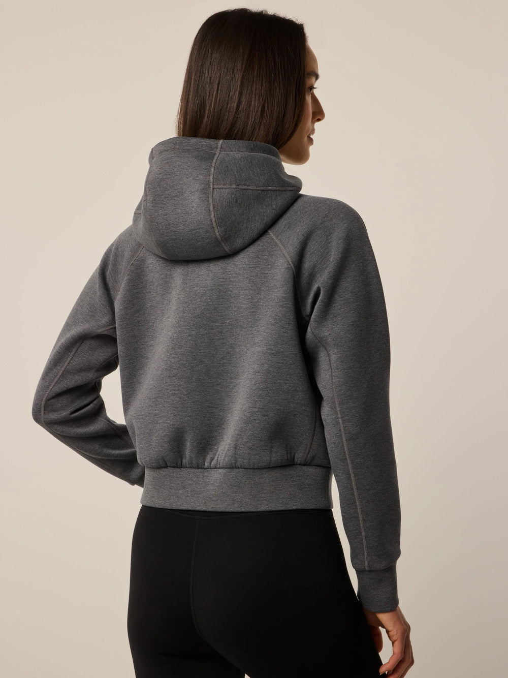 Melange Kristina Full Zip Hoodie - Smoke Heather