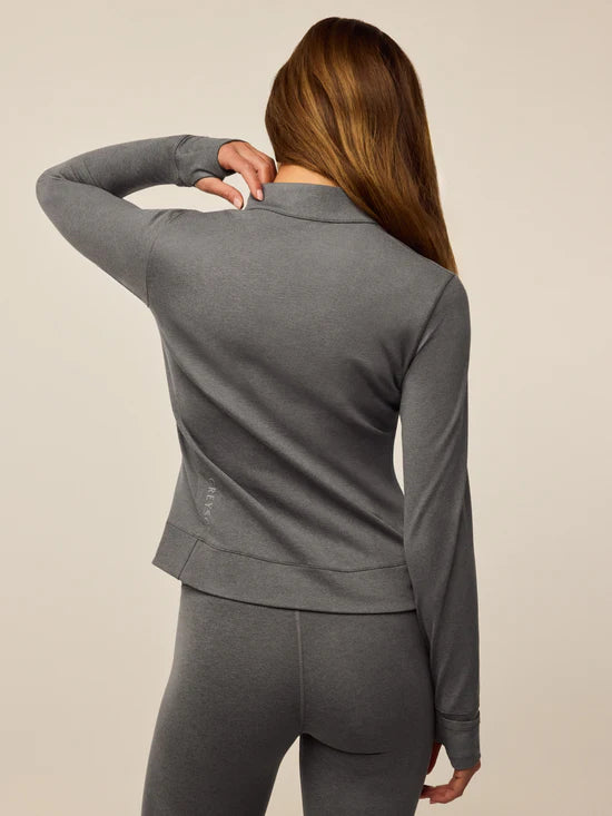 Rhinebeck 1/4 Zip - Smoke Heather
