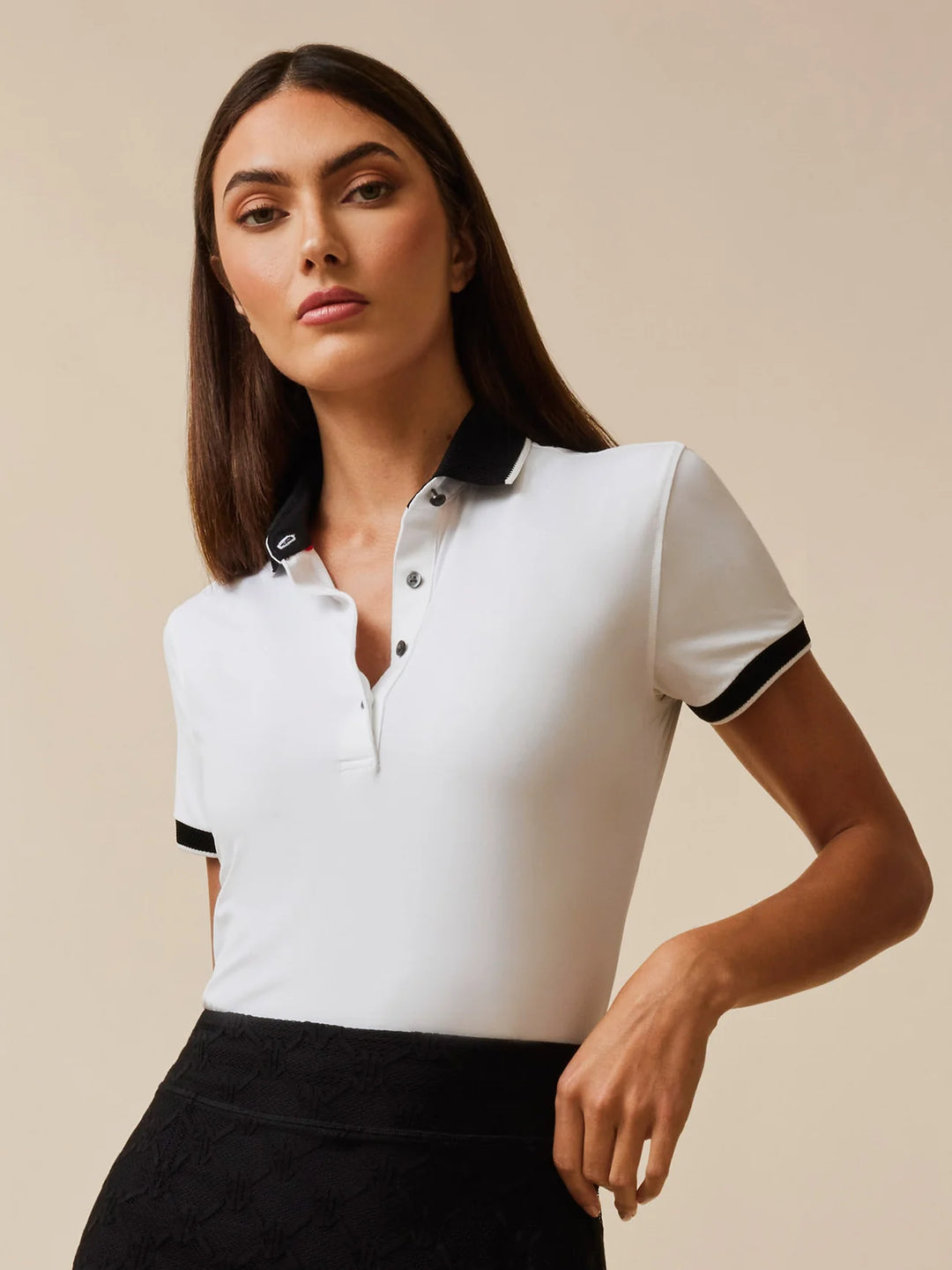 Scarlett Polo w/ Fiske Collar and Cuffs - Arctic