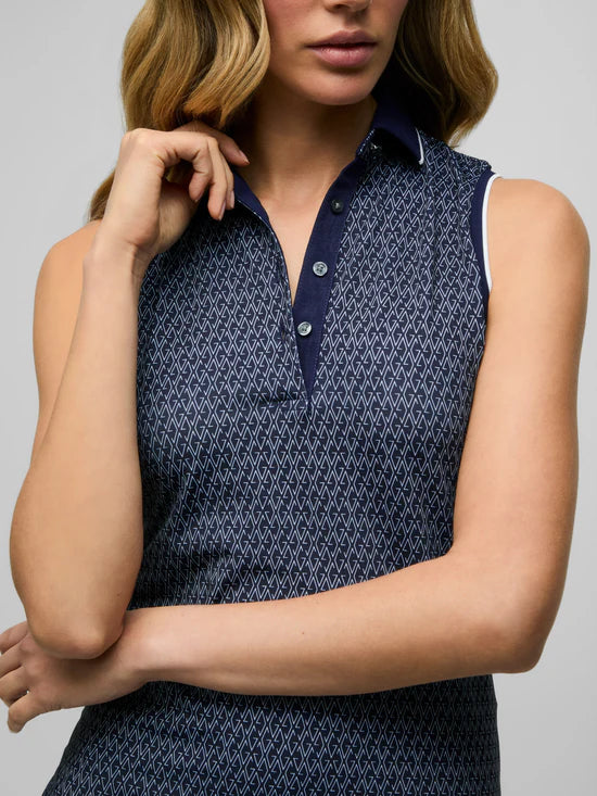 G-Thing Sleeveless Scarlett Polo - Maltese Blue