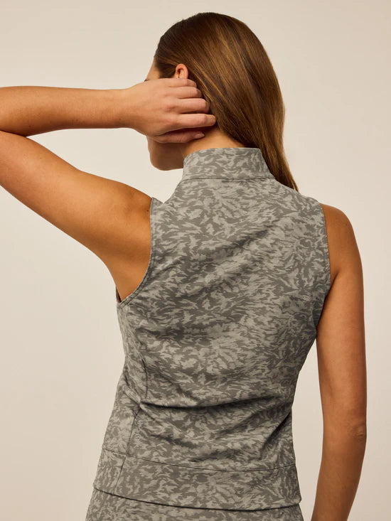 Midas Wolf Jacquard Sleeveless Halley Quarter Zip - Clay Multi