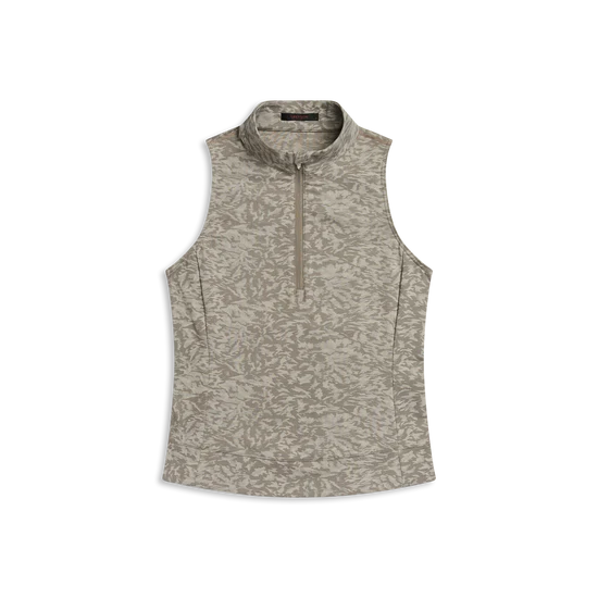 Midas Wolf Jacquard Sleeveless Halley Quarter Zip - Clay Multi