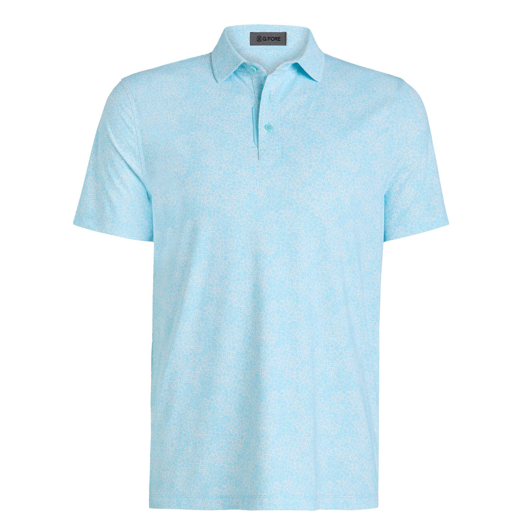 Hydrangea Print Tech Jersey Polo - Cenote