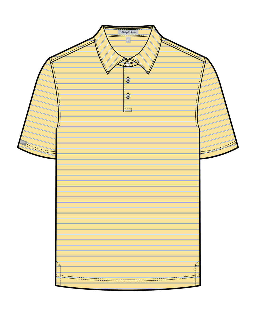 Quintero Stripe Polo - Palmer Yellow