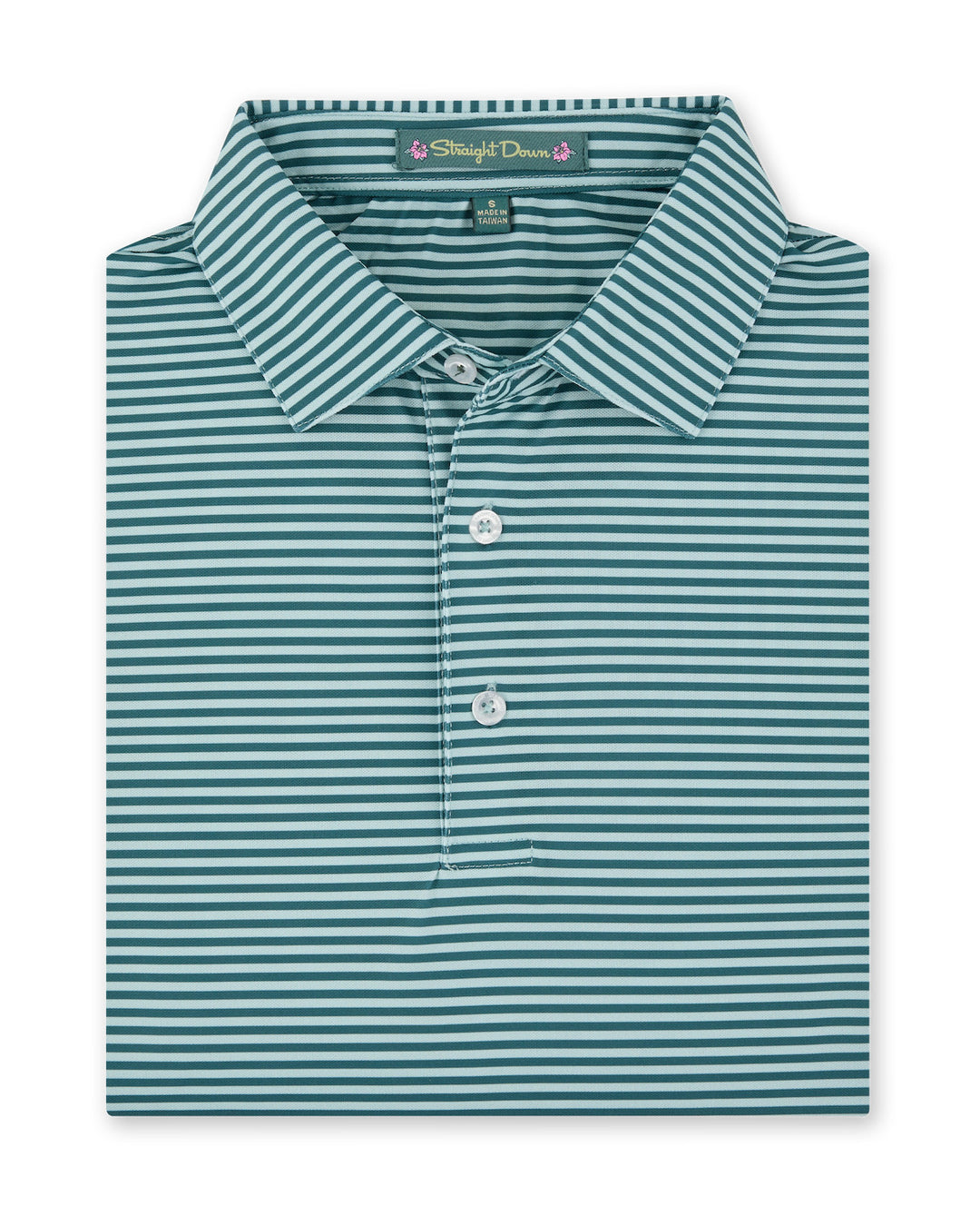 Del Mar Stripe Polo - Mallard
