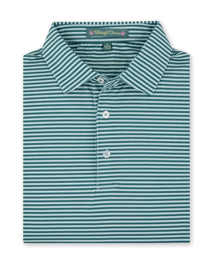 Del Mar Stripe Polo - Mallard