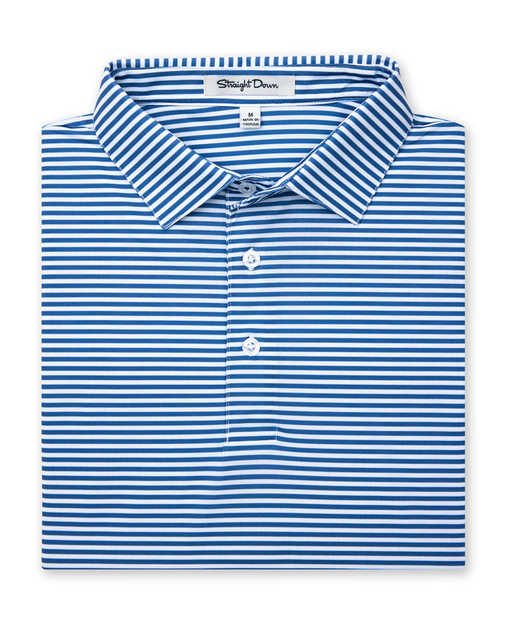 Del Mar Stripe Polo - Moonlight