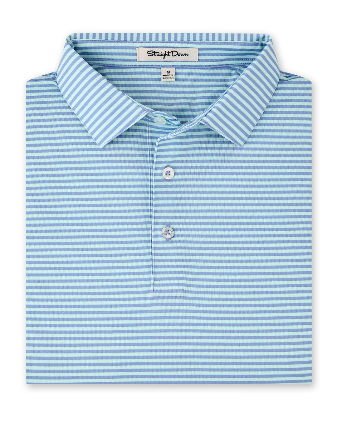 Del Mar Stripe Polo - Mint Tea