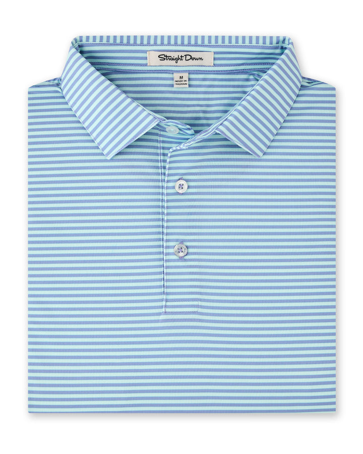 Del Mar Stripe Polo - Mint Tea