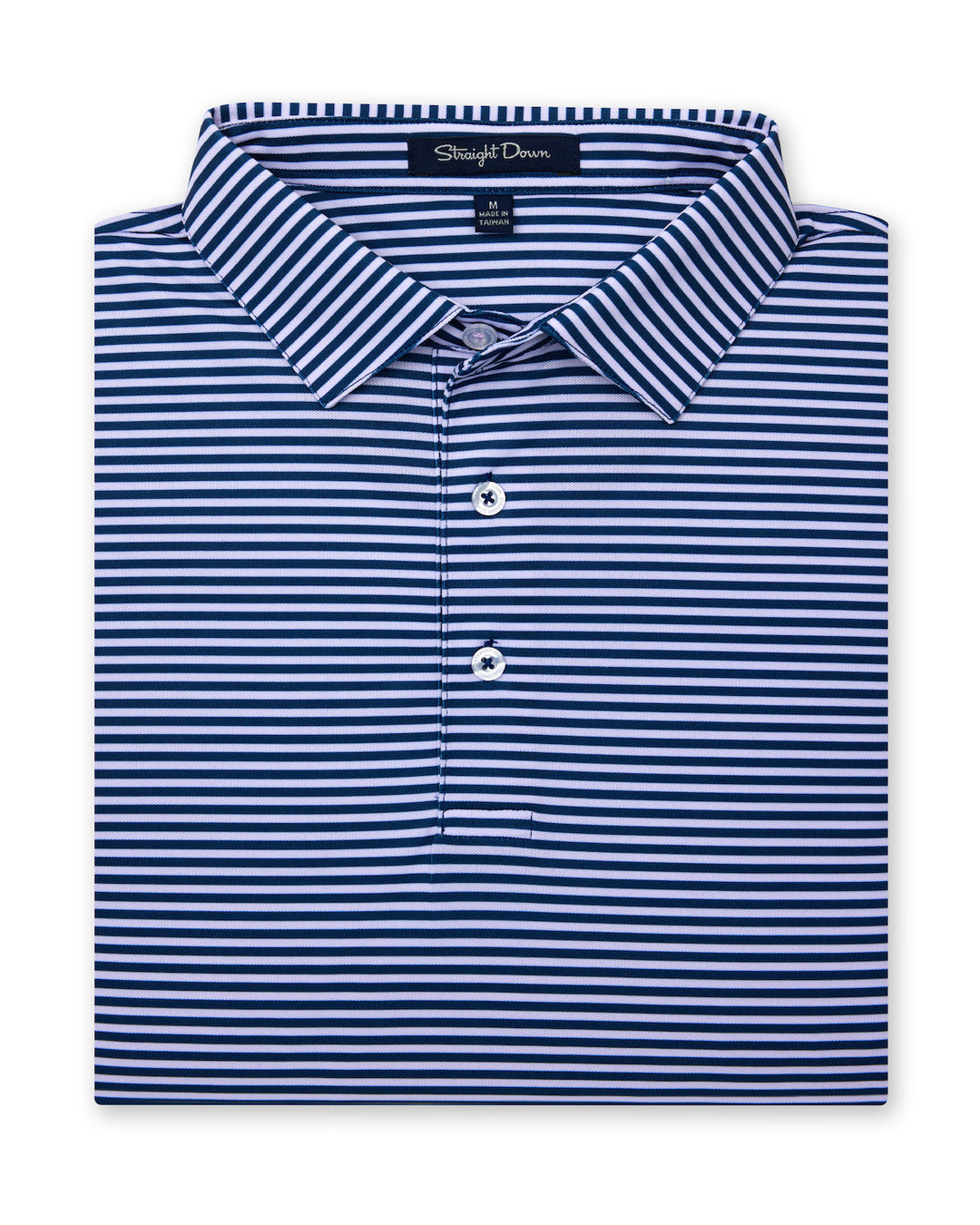 Del Mar Stripe Polo - New Indigo / Lilac