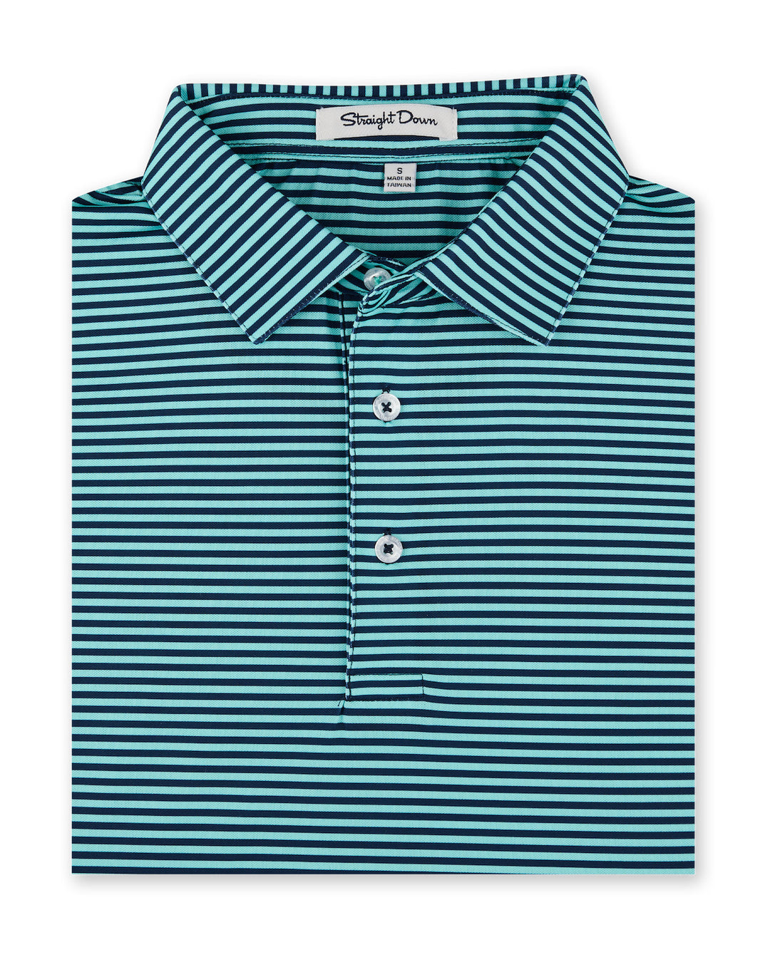 Del Mar Stripe Polo - New Indigo / Sea Glass