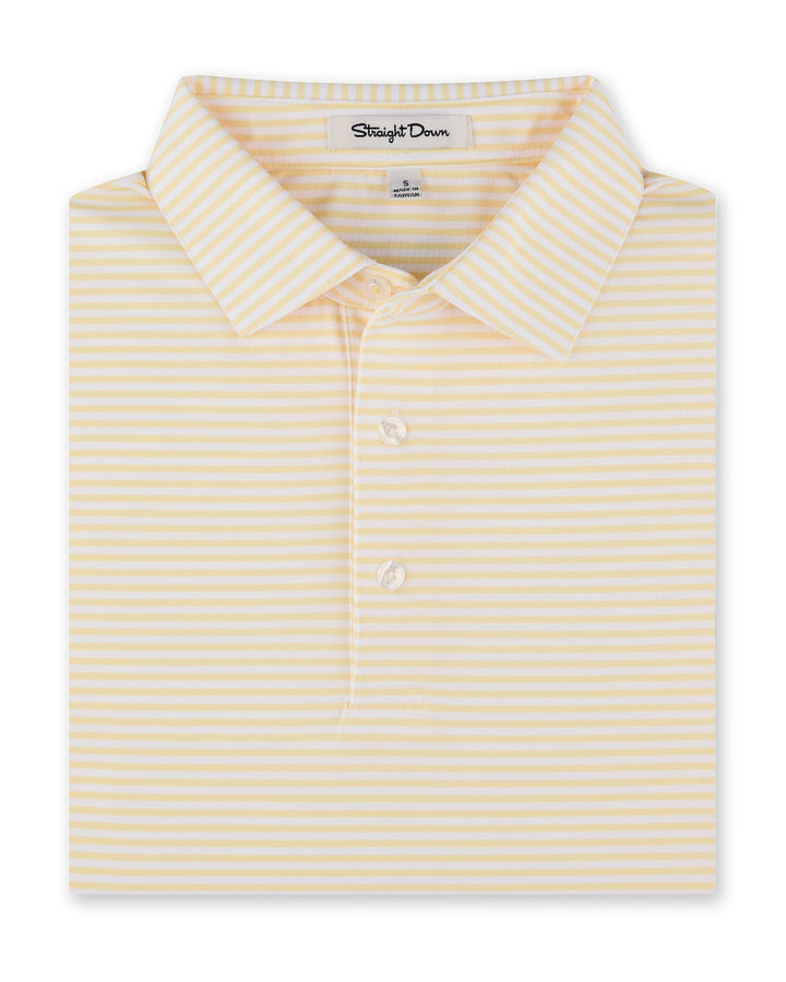 Del Mar Stripe Polo - Palmer Yellow
