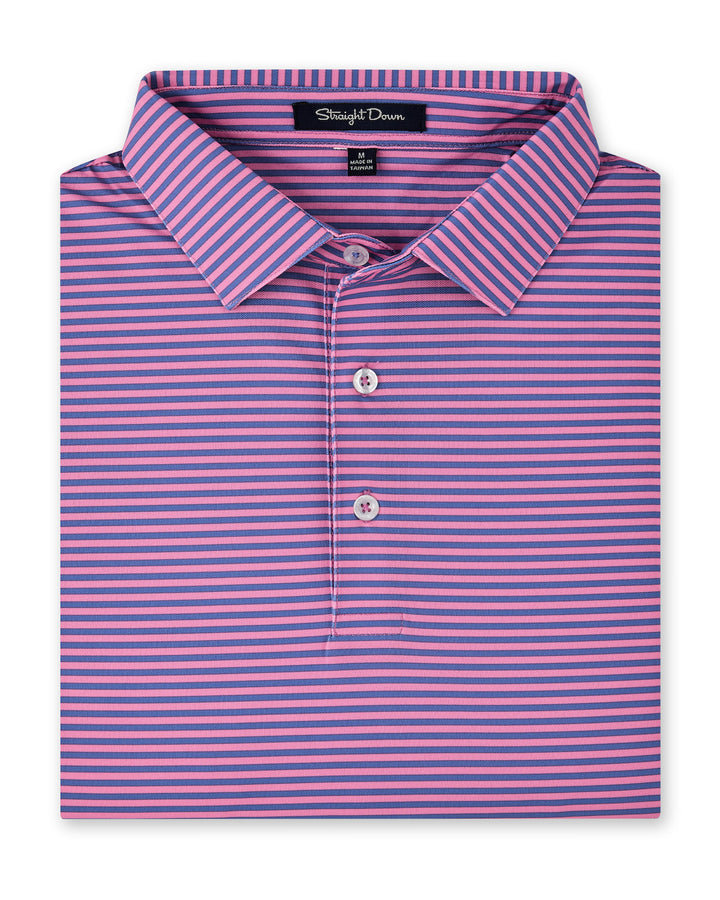 Del Mar Stripe Polo - Punch