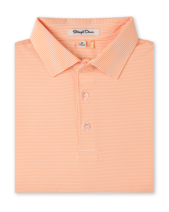 Peninsula Stripe Polo - Cantaloupe