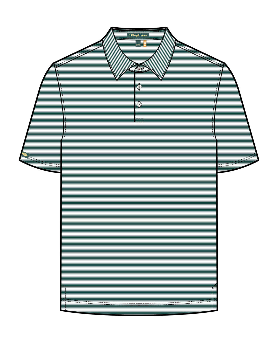 Peninsula Stripe Polo - Mallard