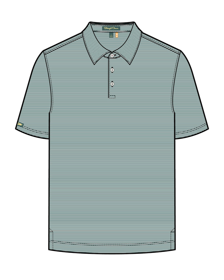 Peninsula Stripe Polo - Mallard