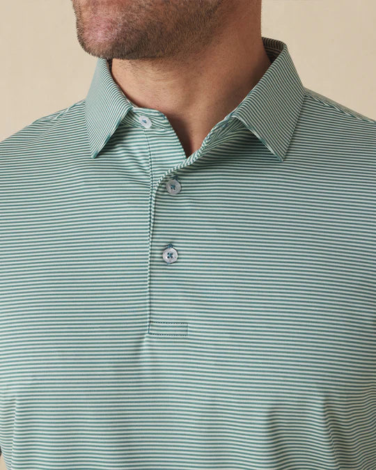 Peninsula Stripe Polo - Celery