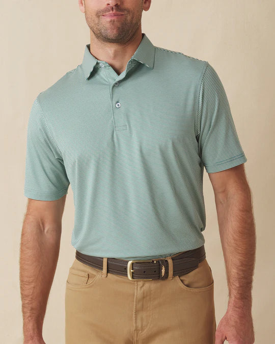 Peninsula Stripe Polo - Celery