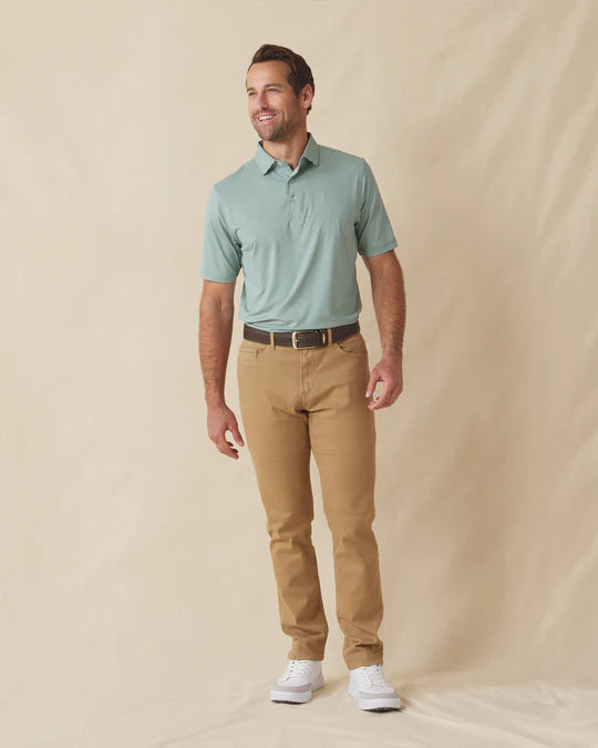 Peninsula Stripe Polo - Celery